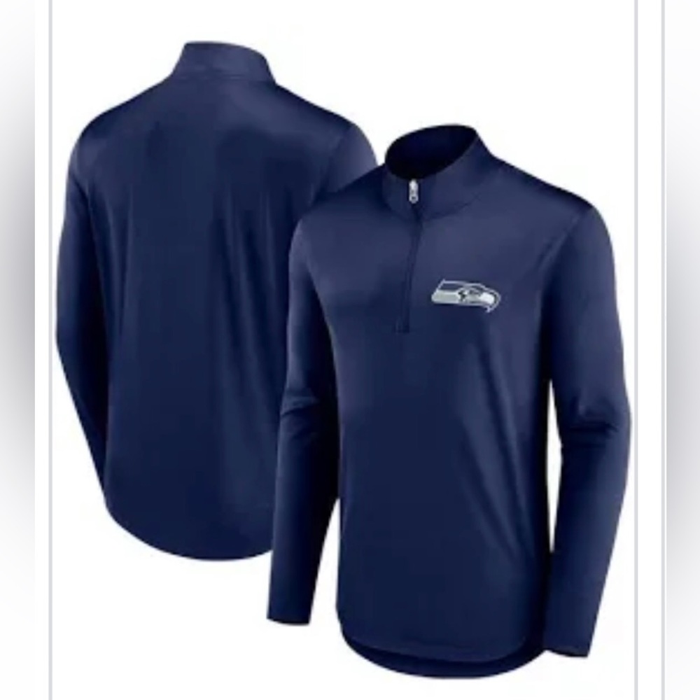 3XL Mens Fanatics Seahawks long sleeve 1/4 Quarter Zip up